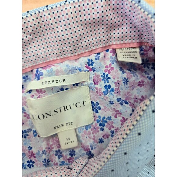 CON.STRUCT Slim Fit Stretch Shirt 16 34/35 Medium - Picture 4 of 7